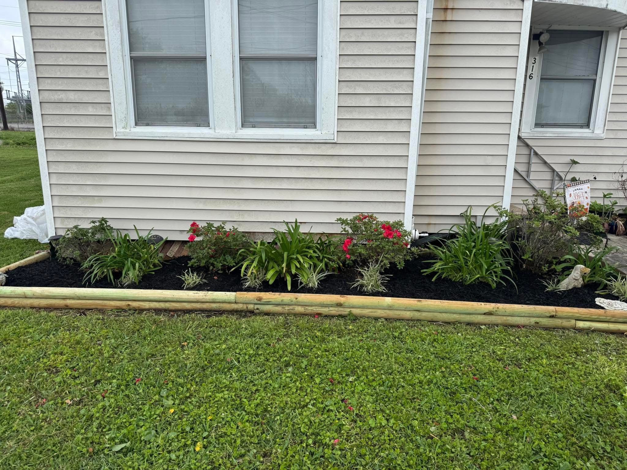 Garden bed and mulching detail work